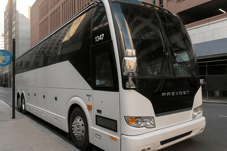 a St. Louis Shuttle Bus Rentals coach bus